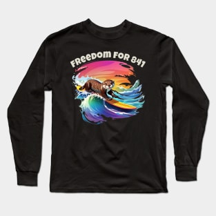 Freedom for 841 - Sea Otter Long Sleeve T-Shirt